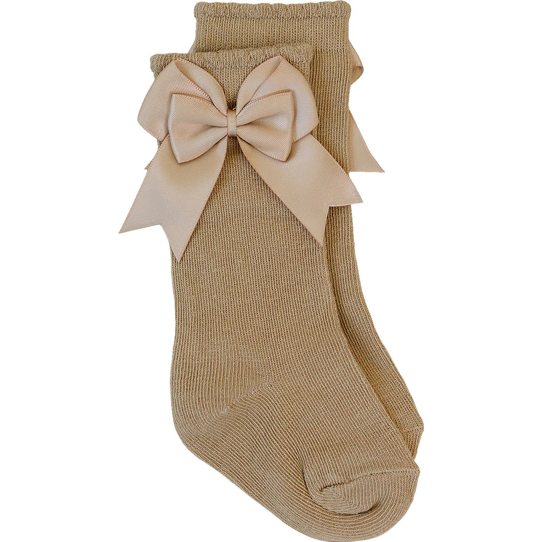 Camel High Rise Bow Socks