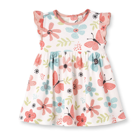Fluttering Blossoms Baby Girl Cotton Dress
