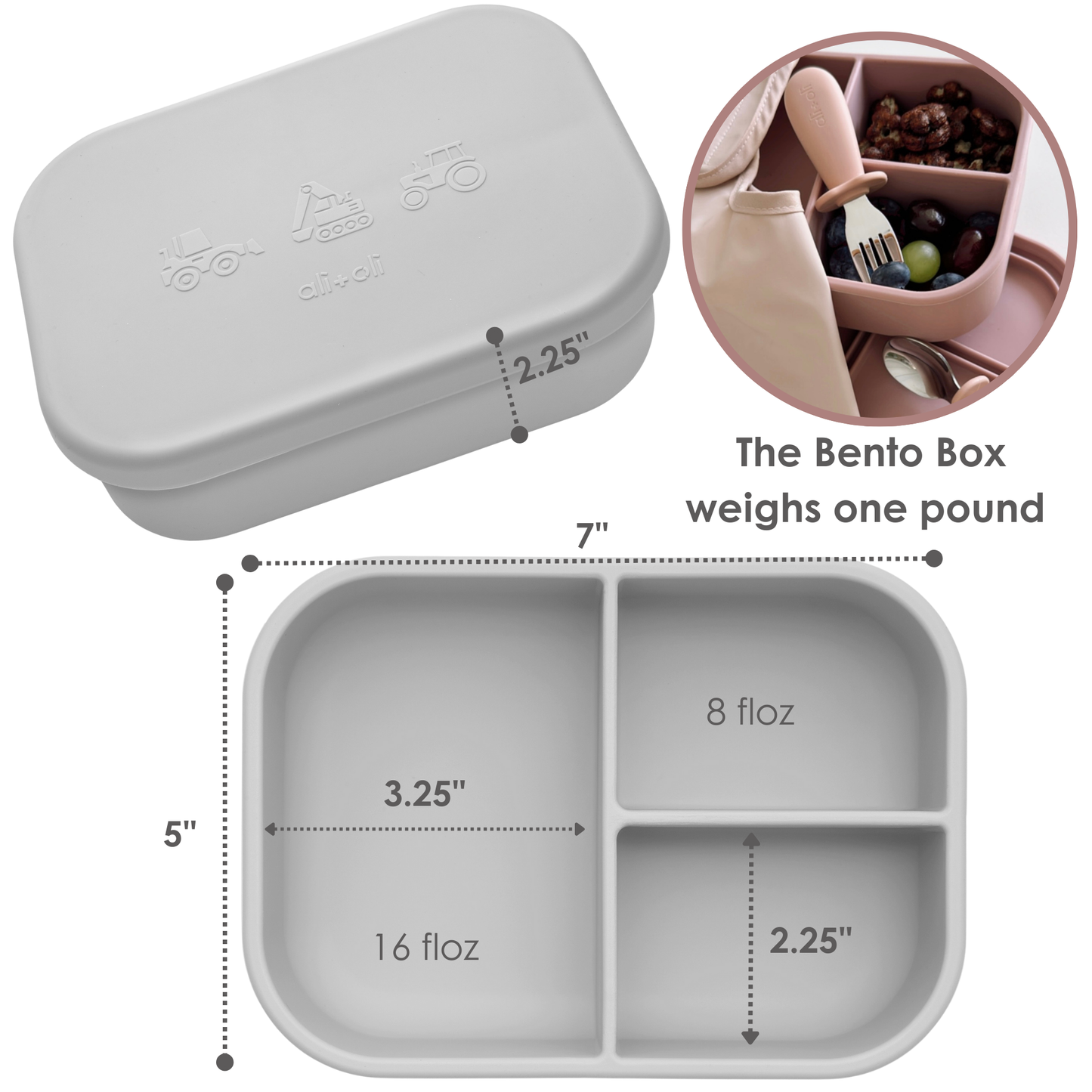 Silicone Bento Box (Construction) Back to School
