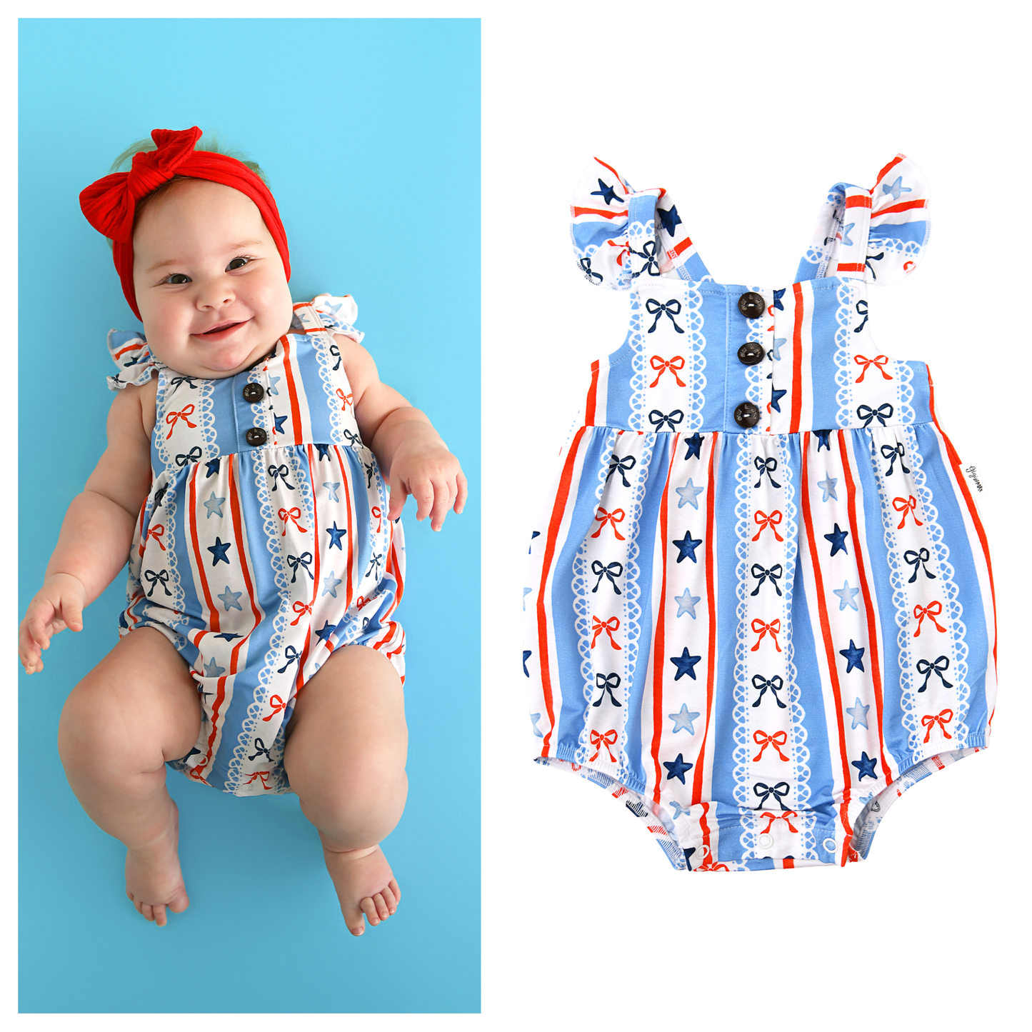 Jackie Button Bubble Romper
