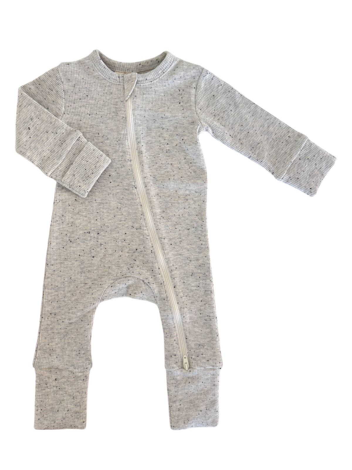 Heather Speckle / 2-Way Zip Romper