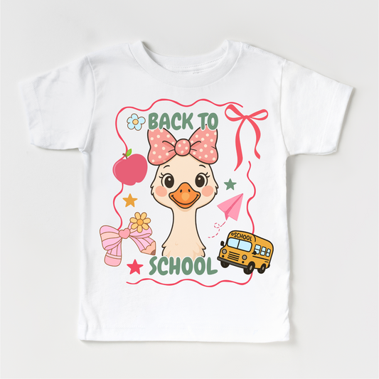 Girls Goose Back To School Shirt