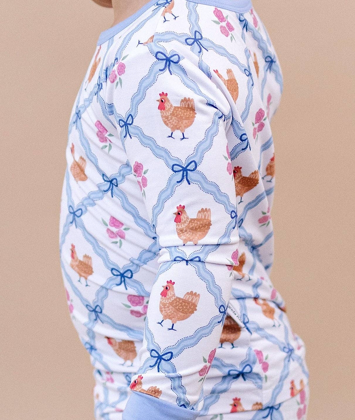 Chickens & Flowers Bamboo Two Piece Set