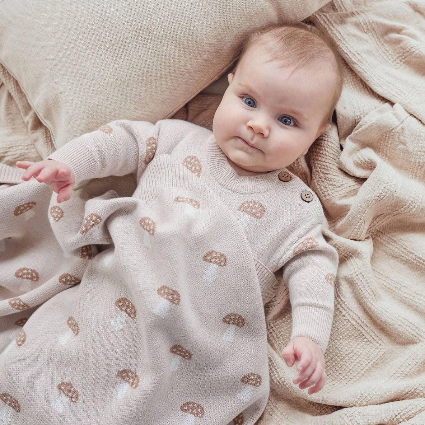 Mushroom Knit Romper