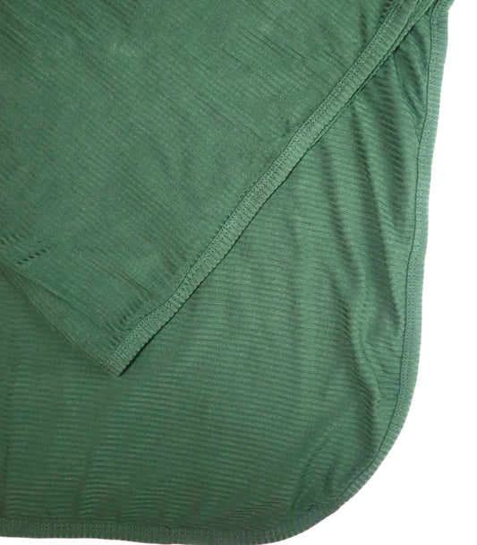 Ribbed Soft Spruce Swaddle Blanket