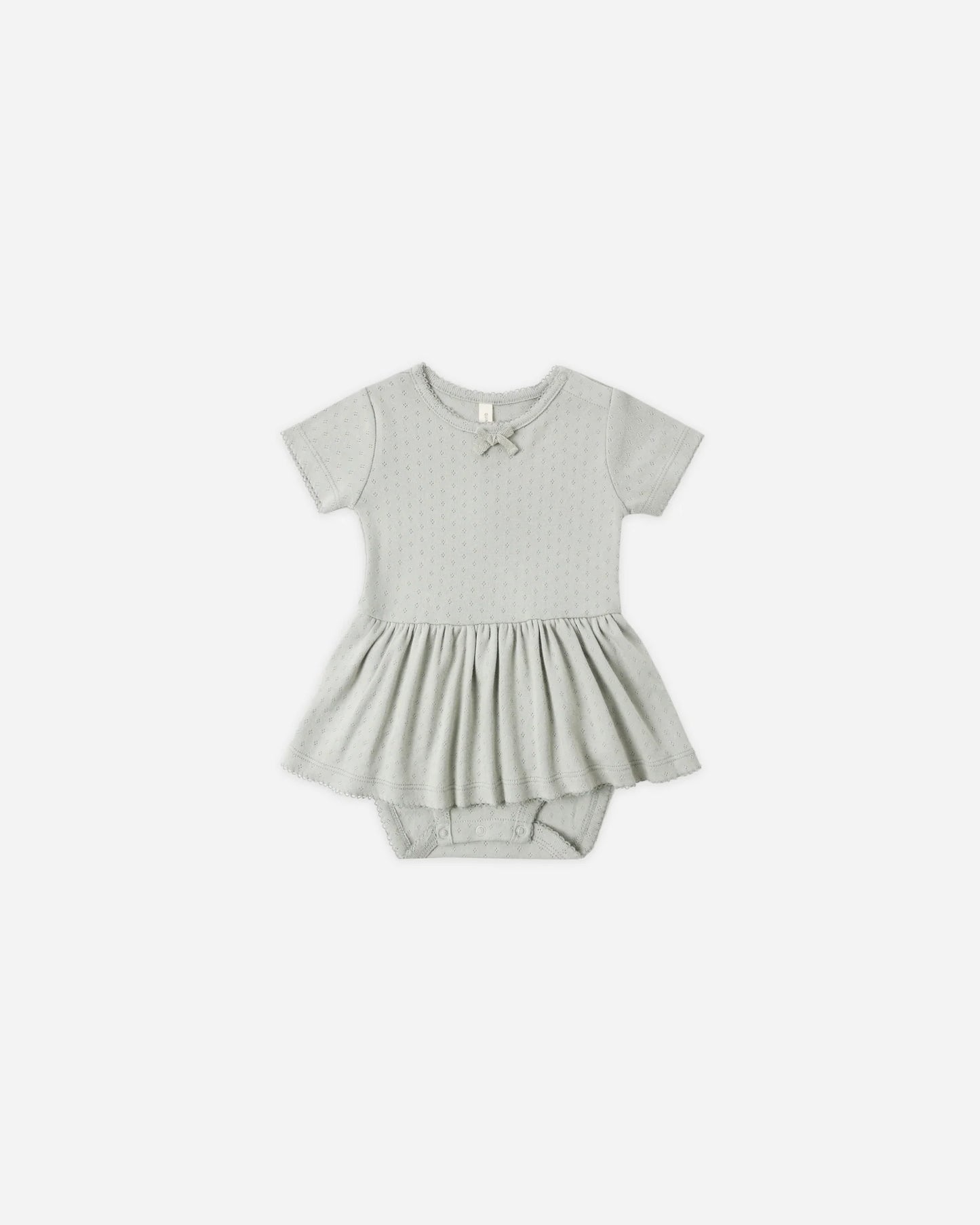 Pointelle Skirted Bodysuit Sage
