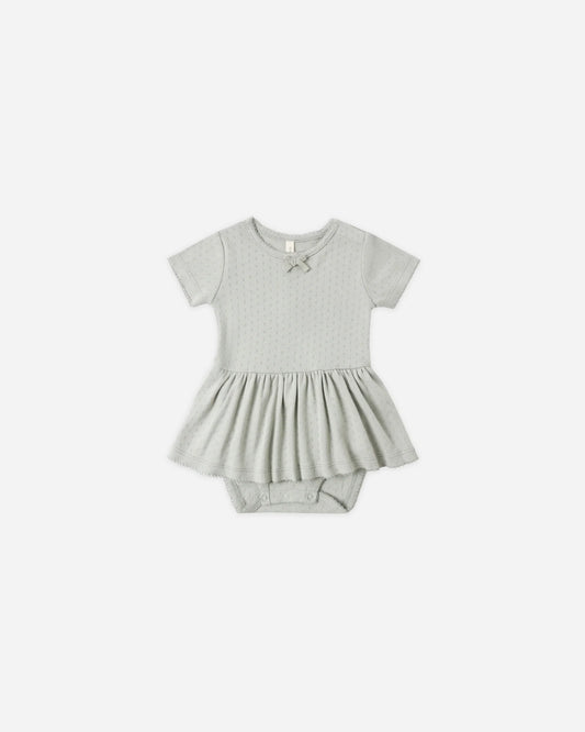 Pointelle Skirted Bodysuit Sage