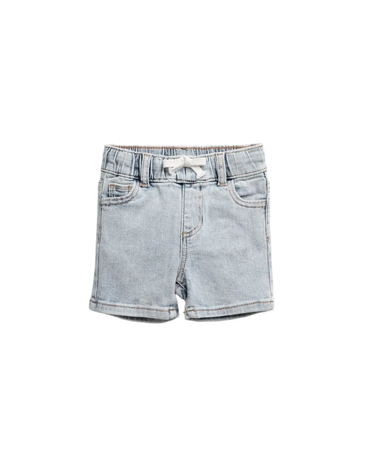 Straight Denim Short - Light Wash