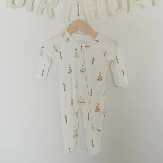 Birthday Boy Bamboo Zip Pajamas
